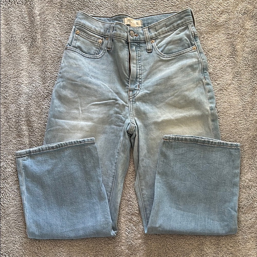 Madewell slim wide leg crop jeans